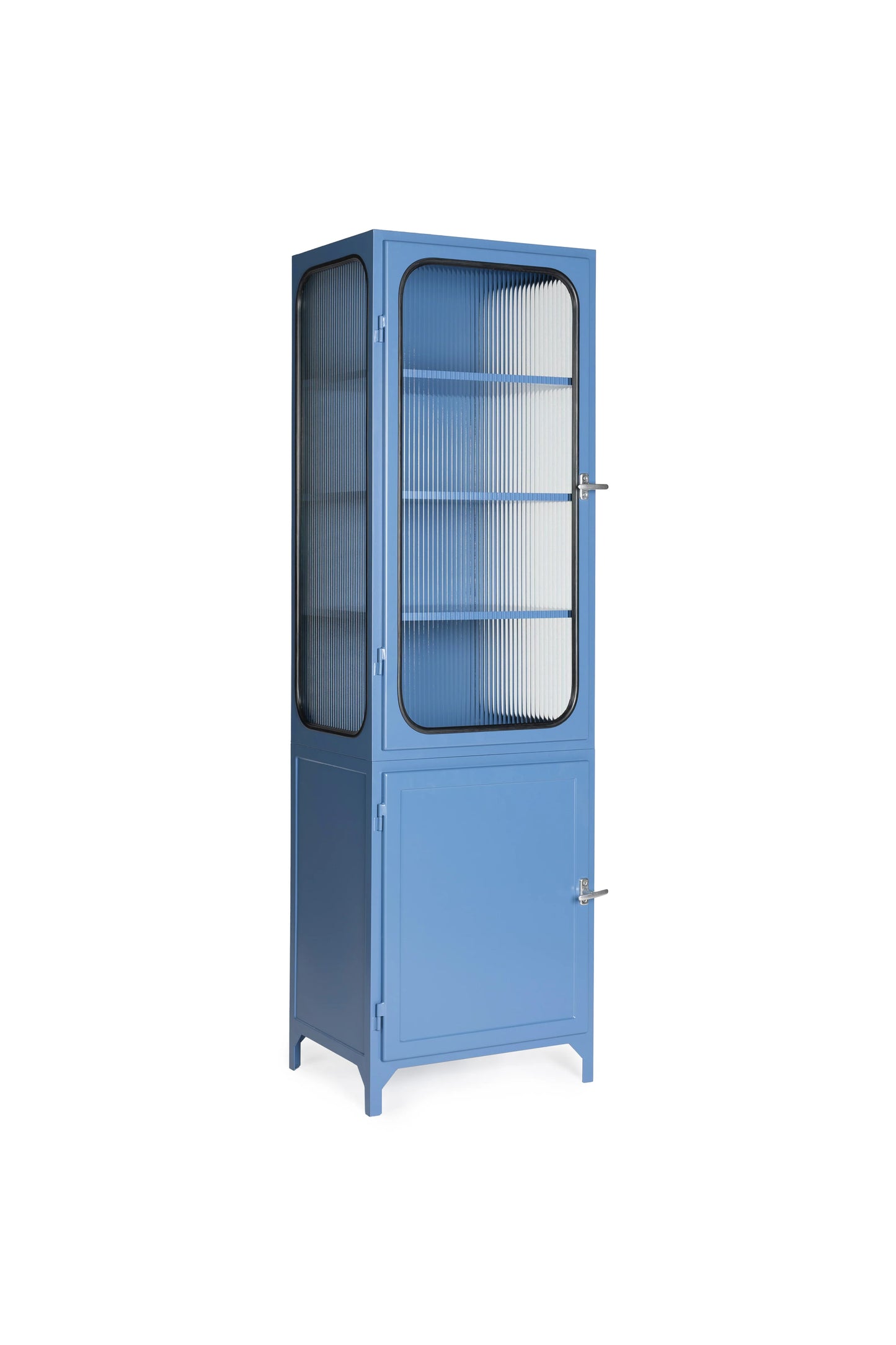 Armoire à vitrines bleu ciel - LA GOUTTE